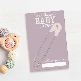 Pink Baby Shower Game Button die Windeln Notizen
