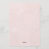 Pink baby shower invitation with a cute elephant einladung (Rückseite)