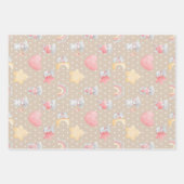 Pink Baby Shower Sortiment Geschenkpapier Set (Vorderseite 3)