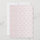 Pink Baby Shows Kinderdusche Einladung (Rückseite)