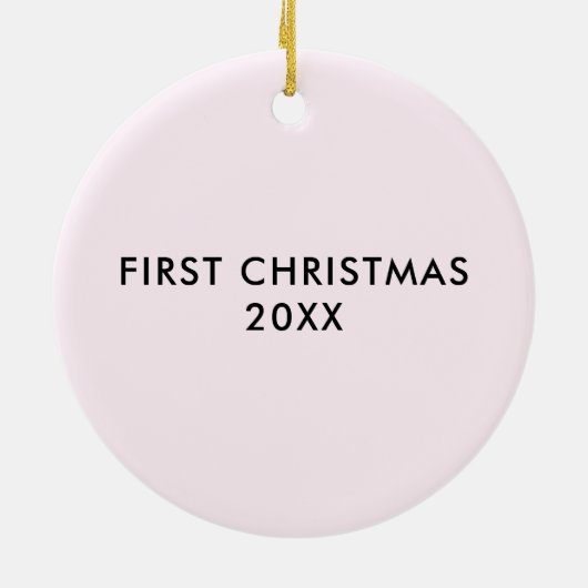 Pink Baby Sneakers Ornament, Weihnachtsgeschenk Ta Keramik Ornament (Hinten)