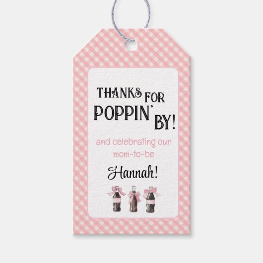 Pink Baby Soda Ready to POP  Geschenkanhänger (Vorderseite)