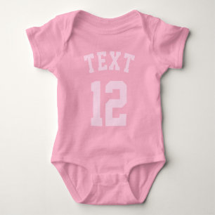 Pink Baby Sports Jersey Design Strampler