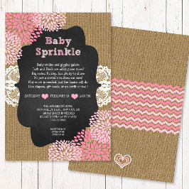 Pink Baby Sprinkboard Einlagefachtel Kalkboard RUS Einladung