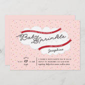 Pink Baby Sprinkdusche Einladung (Vorne/Hinten)