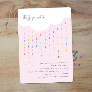 Pink Baby Sprinkle Cloud & Sprinkles Einladung