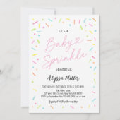 Pink Baby Sprinkle Einladung (Vorderseite)