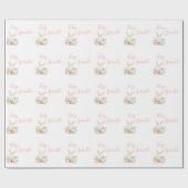 Pink Baby Sprinkle Script Baby Duschgeschenk Geschenkpapier (Flach)