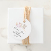 Pink Baby Stork Gevor Tag Geschenkanhänger (Beispiel)