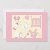 PINK BABY STUFF BABY SHOWITE EINLADEN EINLADUNG (Vorderseite)