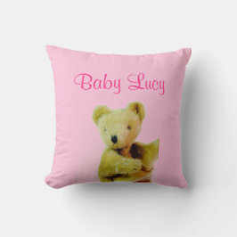 Pink Baby Teddy Bear Throw Kissen