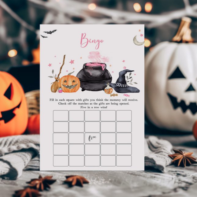 Pink Baby wird Baby Shower Bingo Game (Baby is Brewing Baby Shower Bingo Game)