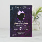 Pink Baby wird brauen Einladung (Stehend Vorderseite)