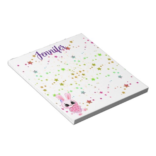 Pink-Babybär Notizblock (angewinkelt)