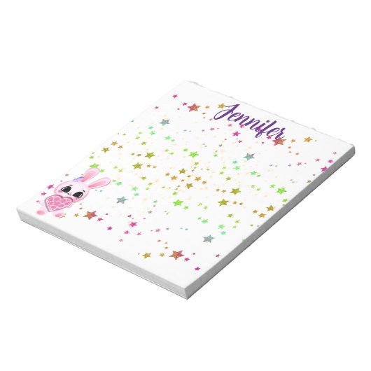 Pink-Babybär Notizblock (Rotiert)