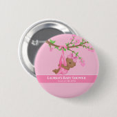 Pink-Babydusche der niedlichen Afroamerikanerin Button (Vorne & Hinten)