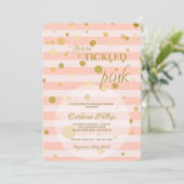 Pink-Babydusche Einladung (Stehend Vorderseite)