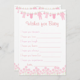 Pink Babydusche für Babyspiel Einladung