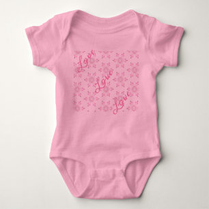 Pink Babydusche Schöne Girl FlowerPattern Baby Strampler
