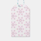 Pink Babydusche Schöne Girl FlowerPattern Geschenkanhänger (Rückseite)