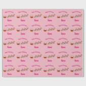 PINk Babys 1. Weihnachtsgeschenk Personalisiert Geschenkpapier (Flach)