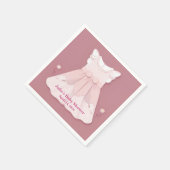 Pink Baby's Dress Baby Dusche Serviette (Ecke)