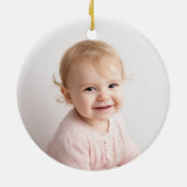 Pink Baby's First Christmas Photo Ornament (Hinten)