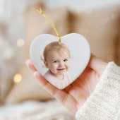 Pink Baby's First Christmas Photo Ornament