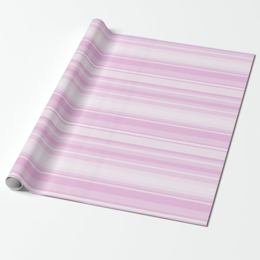 Pink-Babystreifen Geschenkpapier (Ungerollt)