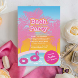 Pink-Bach-Party Einladung