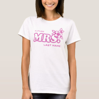 Pink Bachelorette "Future Mrs." Anpassbare Obersei T-Shirt