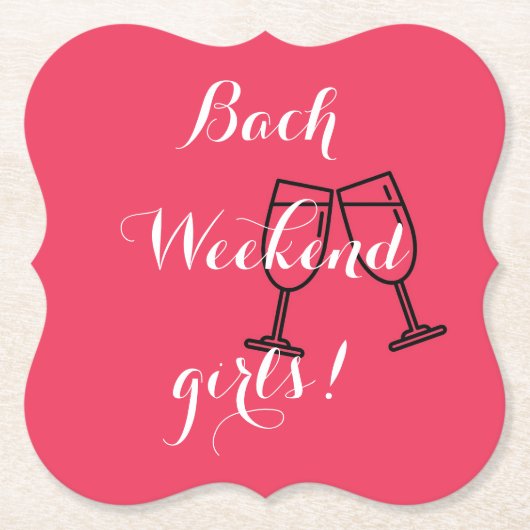 pink bachelorette untersetzer (Vorderseite)