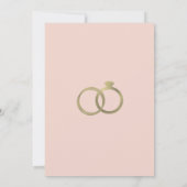 Pink Bachelorette Wochenende Wegweiserung Foil Rin Einladung (Rückseite)