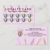 Pink Bäckerei Backwerkzeuge Loyalty Punch Visitenkarte (Vorne/Hinten)