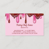 Pink Bäckerei Konditorei Koch Creme Tropfens Donut Visitenkarte (Rückseite)