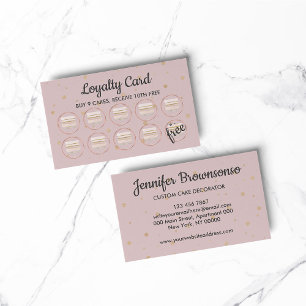 Pink Bäckerei Konditorei Patisserie Loyalty Weddin Visitenkarte