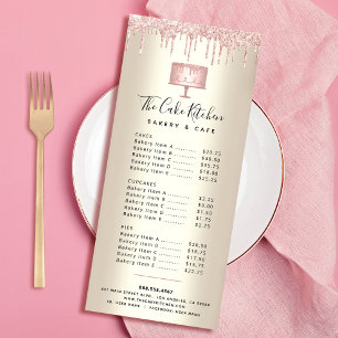 Pink Bäckerei Kuchen Glitzer Konditorei Koch Menü 
