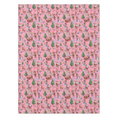 Pink Background Christmas Decorative Pattern Tischdecke (Vorderseite)
