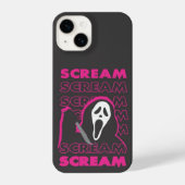 Pink Background Ghost Face Halloween Phone Case iPhone Hülle (Rückseite)