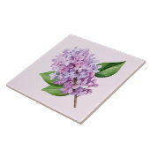 Pink Background Lilac Blossom Art Fliese (Seite)