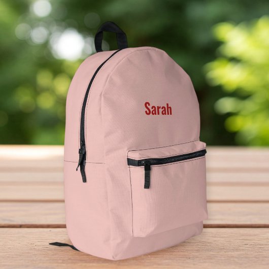 Pink Backpack for Her - Custom Name Design Bedruckter Rucksack