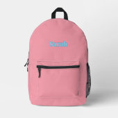  Pink Backpack for Her - Custom Name Design Bedruckter Rucksack (Vorderseite)