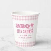 Pink Backyard GRILLEN Baby Dusche Pappbecher (Vorderseite)
