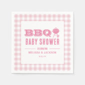 Pink Backyard GRILLEN Baby Dusche Serviette (Vorderseite)
