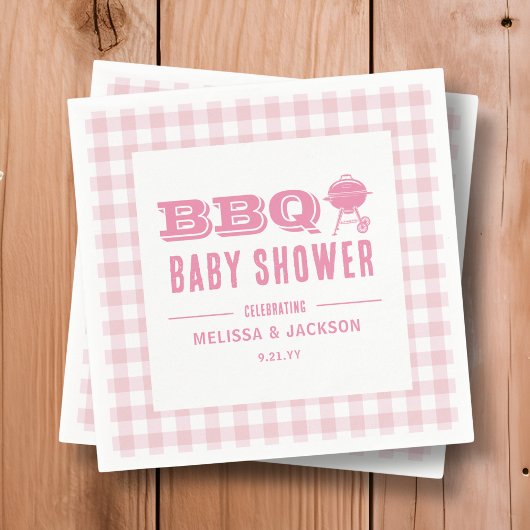 Pink Backyard GRILLEN Baby Dusche Serviette