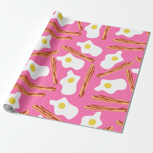 Pink Bacon und Eier Umhüllungspapier Geschenkpapier