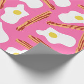 Pink Bacon und Eier Umhüllungspapier Geschenkpapier (Ecke)