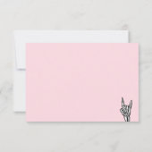 Pink Bad Two The Bone Birthday Thank You Card Einladung (Rückseite)