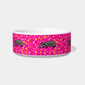 Pink Badger Cartoon Dog Bowl Napf