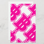 PINK BAHT SIGN ฿ thailändischer ฿ Briefpapier (Vorne/Hinten)